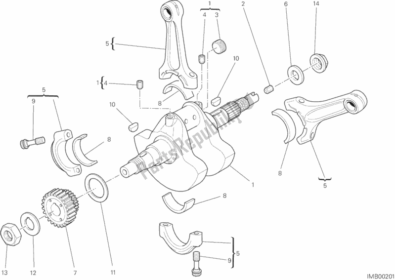 Toutes les pièces pour le Vilebrequin du Ducati Monster 795-Thai 2013